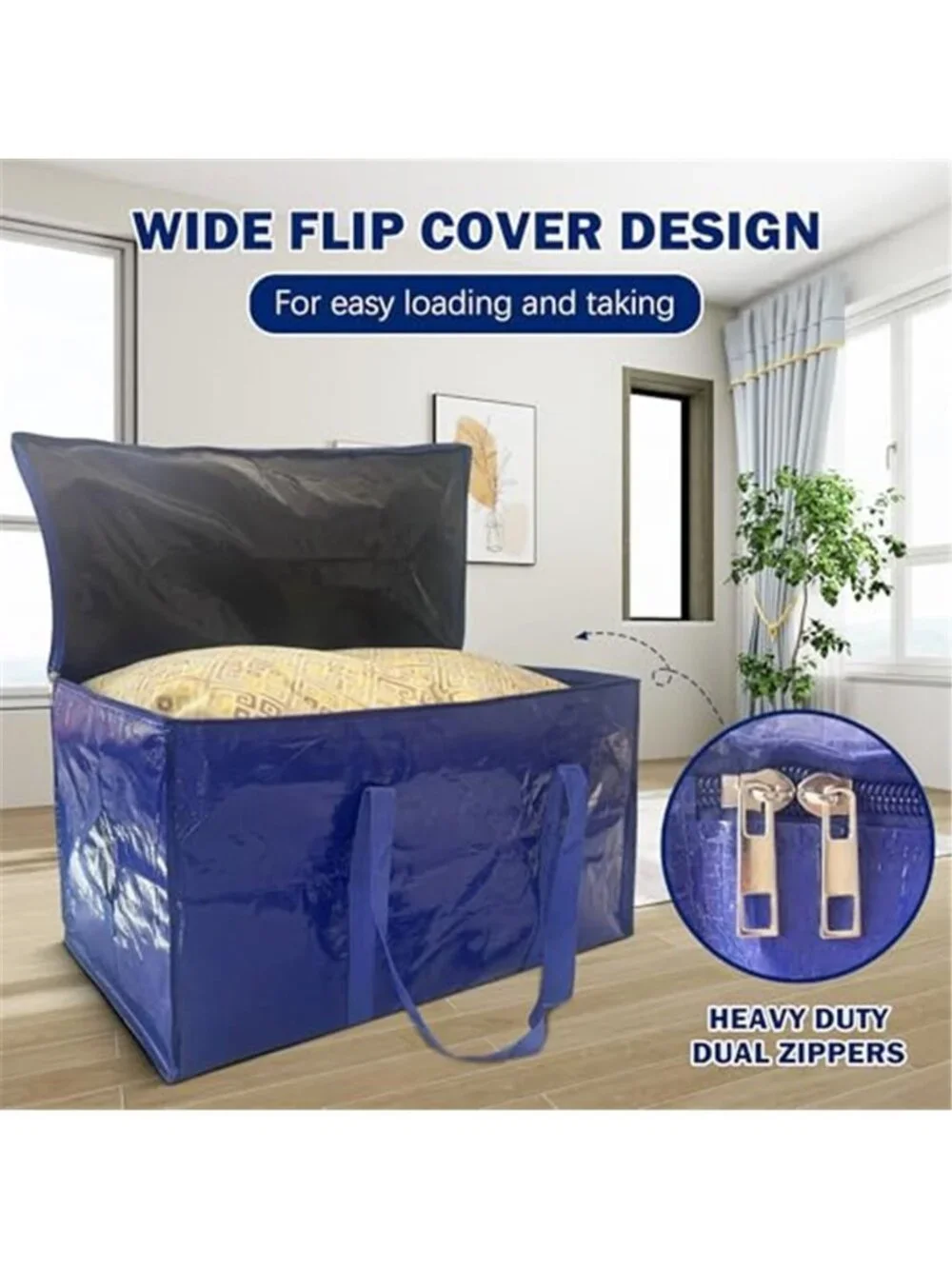 8 Pack Extra Heavy Duty Large Moving Bags with Strong Zipper & Carrying Handles